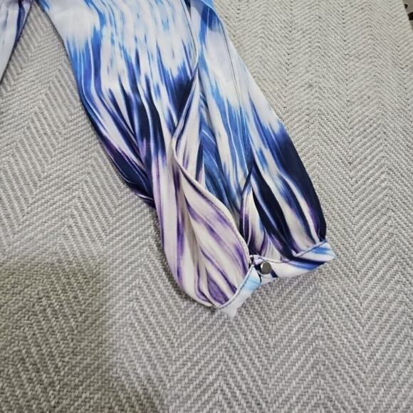 A.N.A. A New Approach Cowl Neck Blouse Size XL Sheet Split Sleeve Pullover - Picture 7 of 14